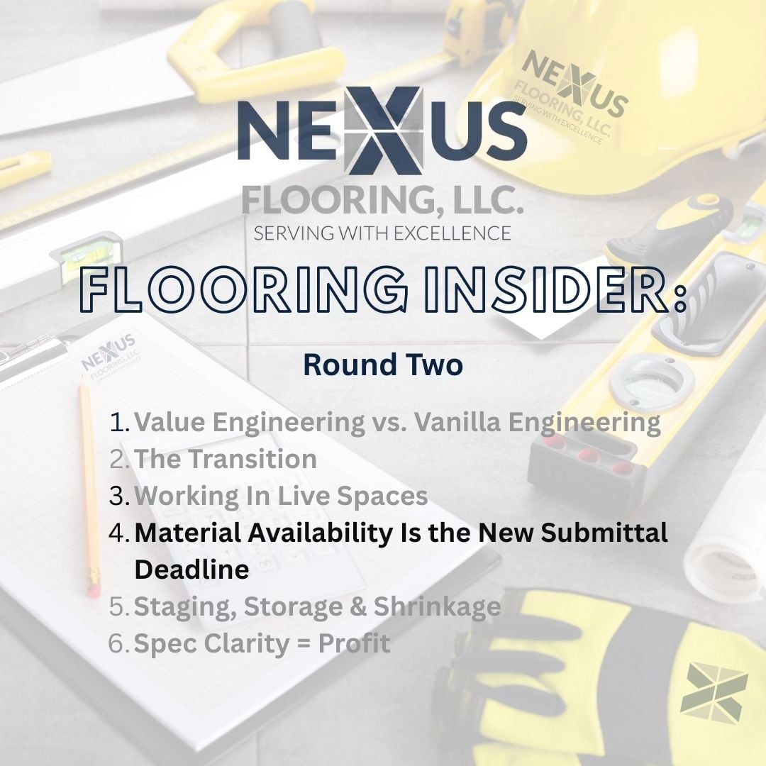 Material Availability Is the New Submittal Deadline Material Availability Is the New Submittal Deadline